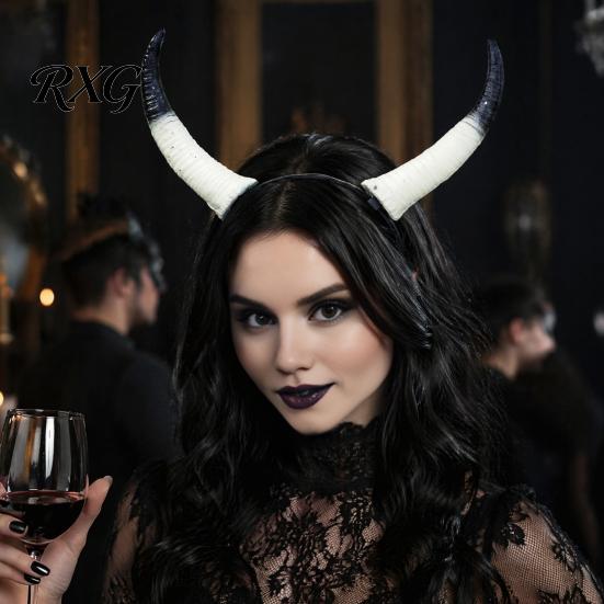 Retro Simulation Horn Headband Halloween Ram Headband, Detachable Devil Headpiece for Hair Accessory Carnival Party, Festival Cosplay Accessory, Stage