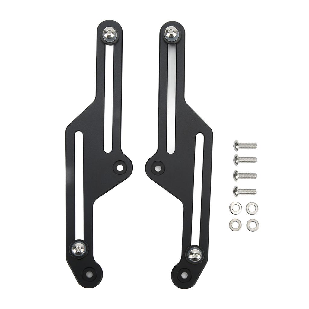 Pair Motorcycle Adjustable Windshield Bracket Anodized Black Replacement for Tenere 700 XT700Z