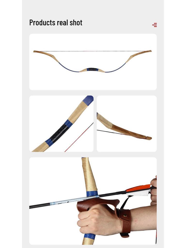 C7 Traditional Ming Han Bow & Arrow Set: Antique Mongolian Archery Equipment for Museums, Scenic Areas, Schools, and Team Building.