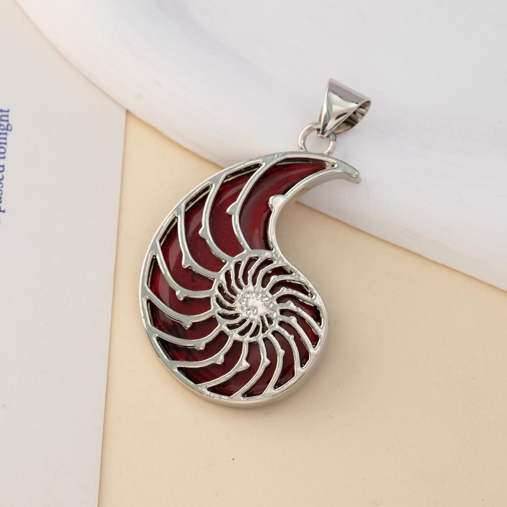 1Pc Natural Shell Pendant, Beach Ocean Style Comma Shape Seashell Charms for DIY Women Men Necklace Accessories, Jewelry Making Christmas Gifts Craft