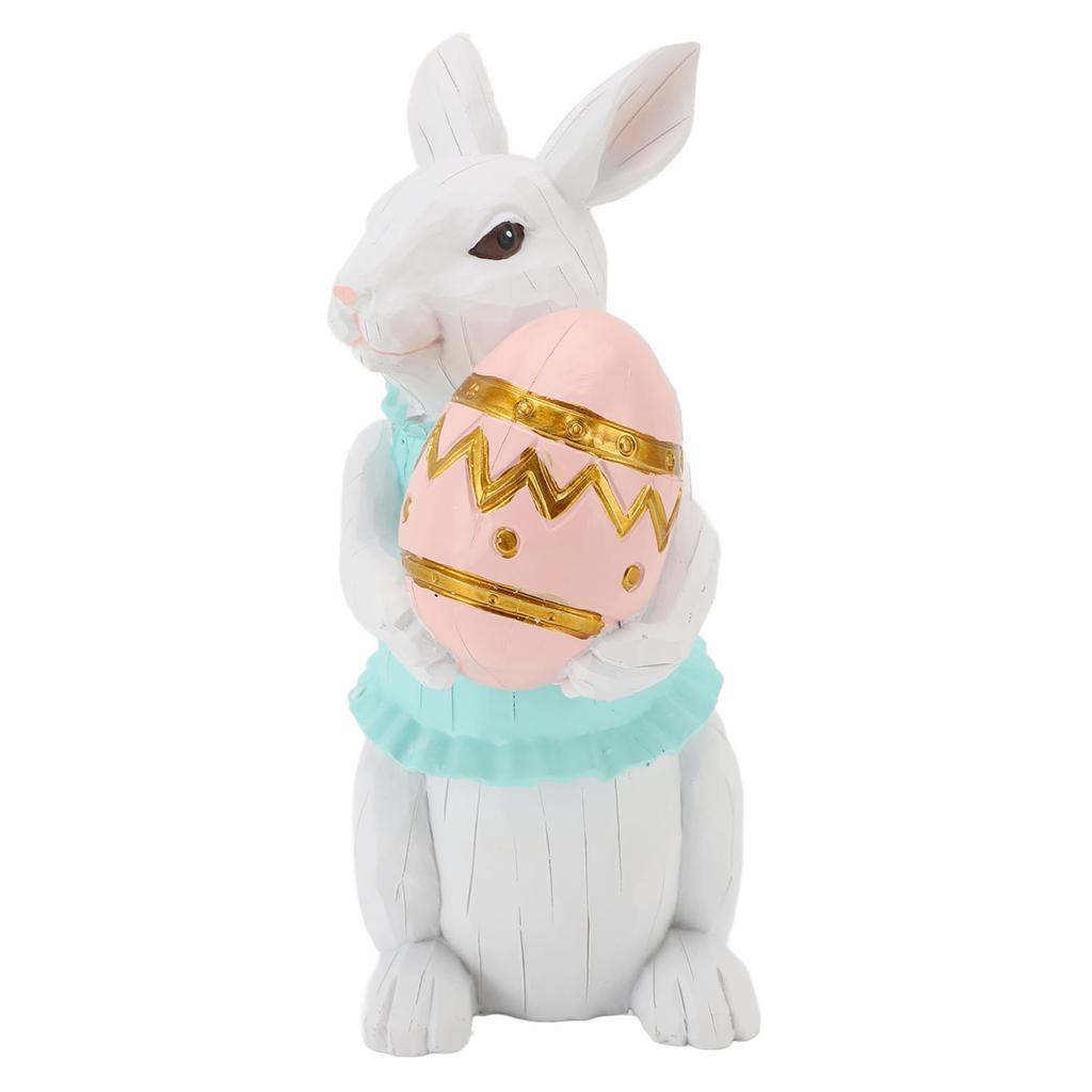 Фигурка кролика Милая винтажная смола Статуэтка пасхального кролика для украшения дома Праздничное украшение Держащий