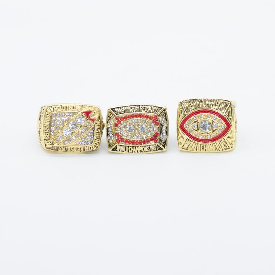 Набор чемпионских перстней Washington Redskins: 1982, 1987, 1991