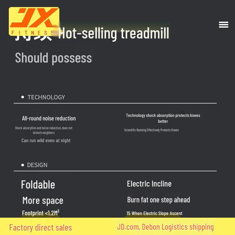 Junxia JX-690S Smart Folding Electric Treadmill CN plug (adapter included)