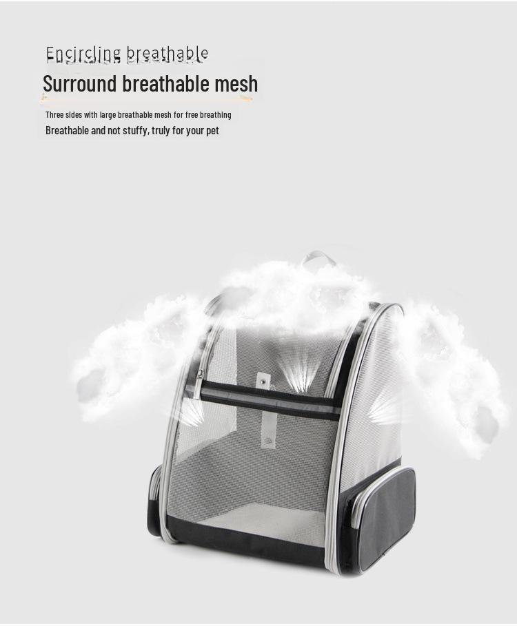 Портативный двухплечевой дышащий рюкзак для кошек - складной, модный, большой емкости для путешествий с домашними животными