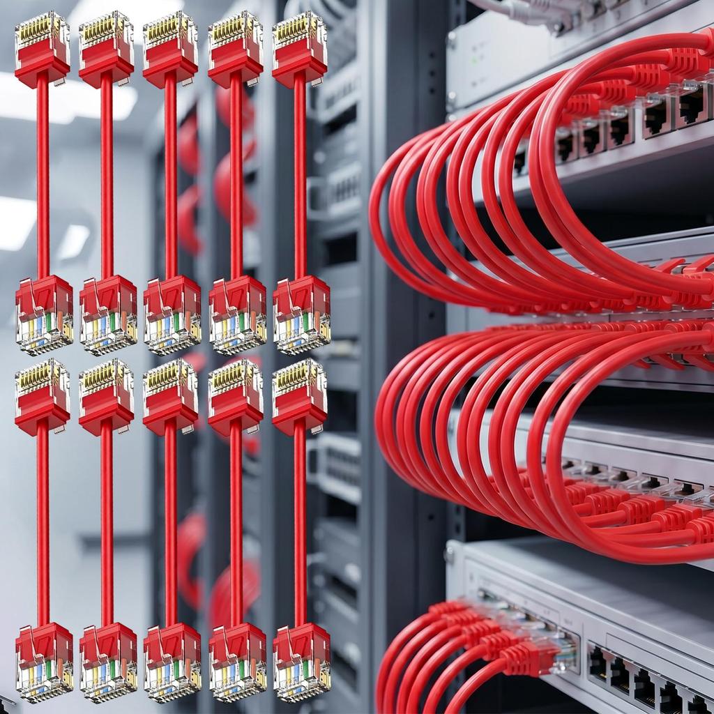 1-10 шт. Тонкий короткий Ethernet-кабель Cat6A 10 Гбит/с CAT 6A Высокоскоростной UTP Ethernet-патч-корд для домашнего офиса