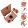 HIYQIN Instant Camera Case - Mini Evo Camera Case and Album Bundle - Brown + White