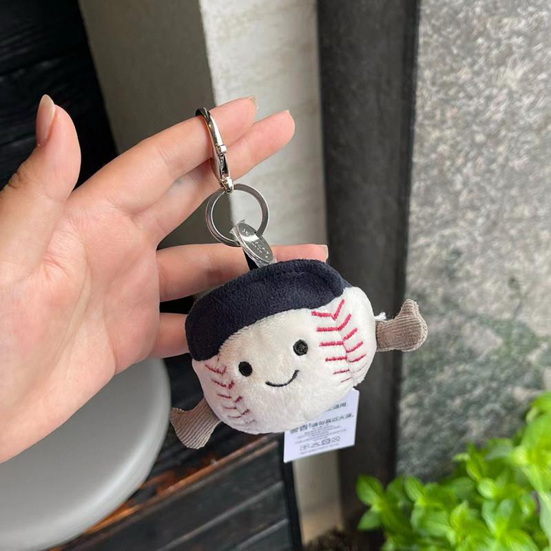 Очаровательный плюшевый брелок в виде бейсбольного и теннисного мяча, милая мягкая игрушка в подарок для детей