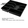 Kitchen Countertop Cleanup Drawer Cutlery Organizer, Multi-Compartment Plastic Utensil Tray, Space Flatware Storage Box Saving Durable Tray