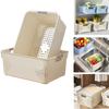 Hollow-out Design Storage Basket Stackable Organizer Box Durable Storage Rack  Kitchen