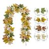 Big Size Leaves Artificial Mapple Leaves Garland Multicolor Fall Leaves Vine  Festival Ornament