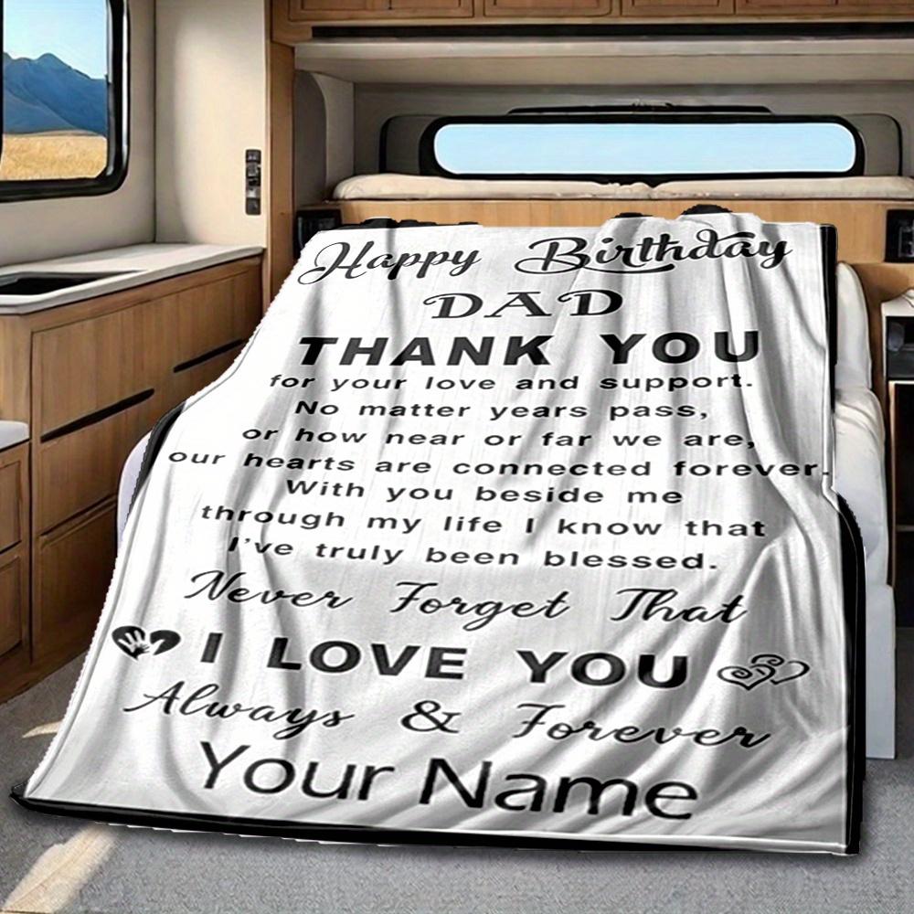 Dad Angel Wings Blanket Personalized Name Soft Comfortable Stylish Blanket Car Blanket Perfect For Travel Camping Outdoor Home Suitable For All