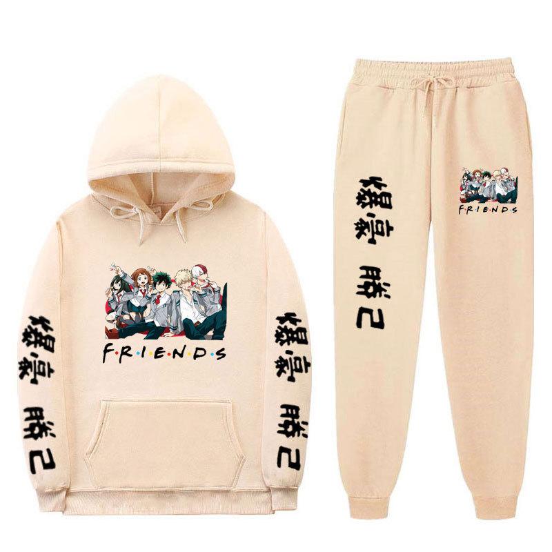 Комплект спортивной одежды аниме My Hero Academia для мужчин и женщин повседневный спортивный костюм My Hero Academia костюм с капюшоном