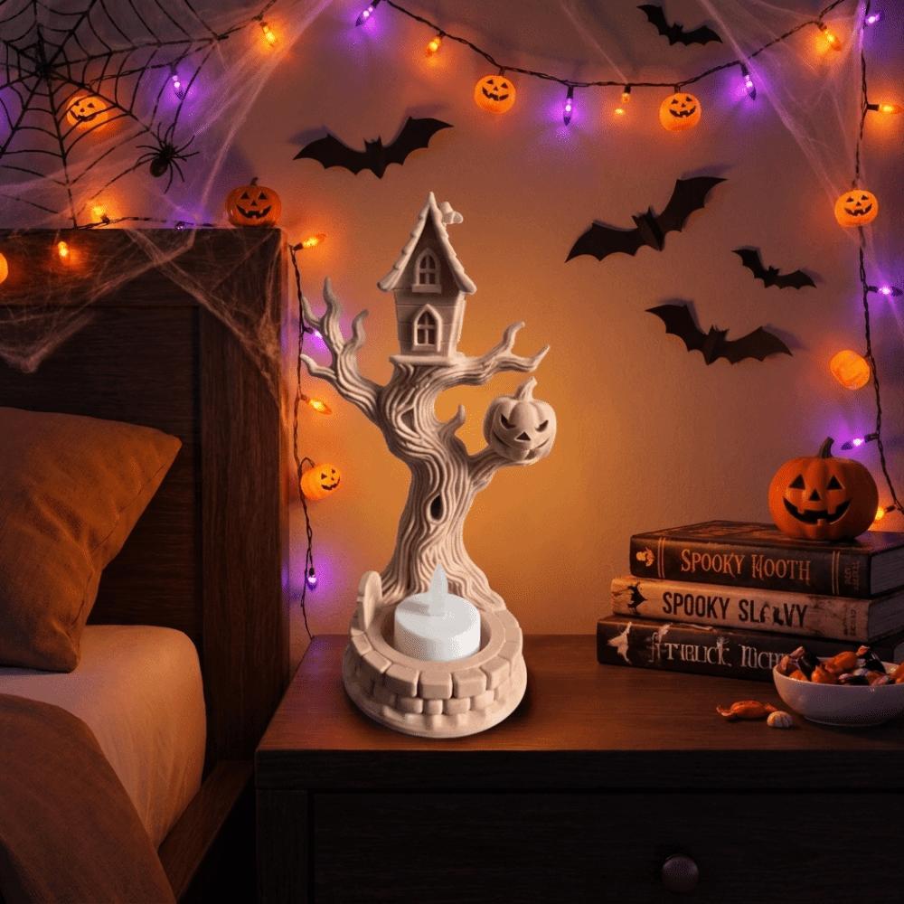 3D Printing Pumpkin Branch Candlestick Retro Desk Ornaments Branch House Candle Holder Centerpiece