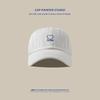 Bear embroidered peaked cap women's summer casual breathable visor hat fresh and fashionable versatile baseball cap men