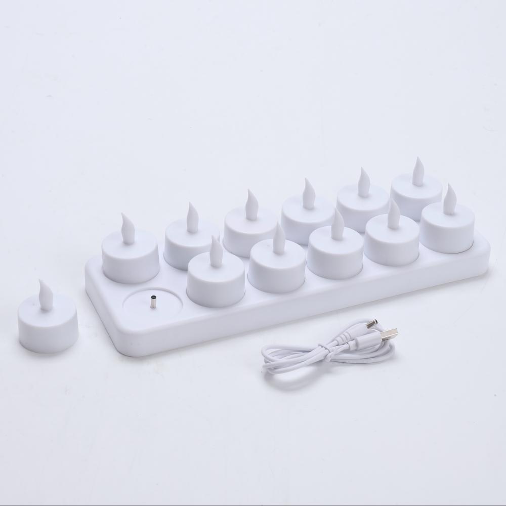 Wedding Bar Dinner Decoration Led Tea Light Candle Led Flameless Flickering Candles Tea Lights Rechargeable Led Candle Light