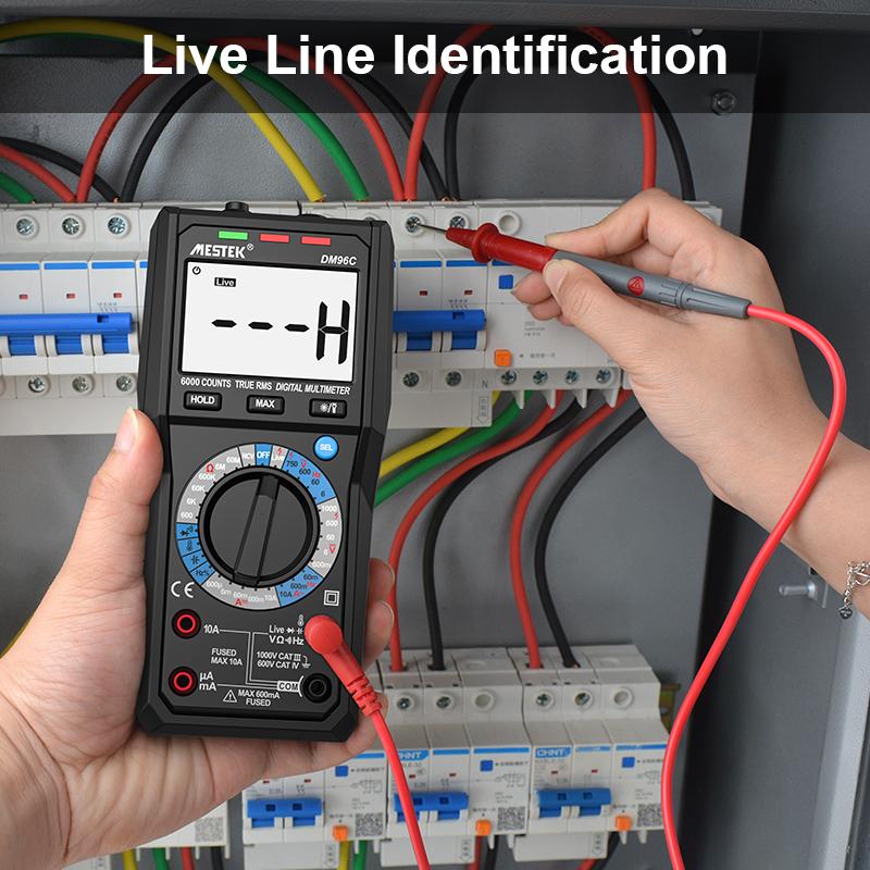 Digital Multimeter 6000 Counts with Auto Range AC/DC Voltage Current Temperature & Capacitance Measurement