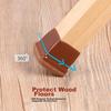 Hujia Table And Chair Foot Pads, Protective Cushions for Stools, Leg Protectors for Chairs, Square Brown Foot Pads, Pack of 8