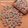 30/50/100pcs resin large hole bead lighting, European craftsmanship bead spacer bead DIY jewelry bracelet necklace earring jewelry production