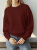 Autumn European & American Versatile Knit Heart Sweater - Women's Cute Round Neck Style