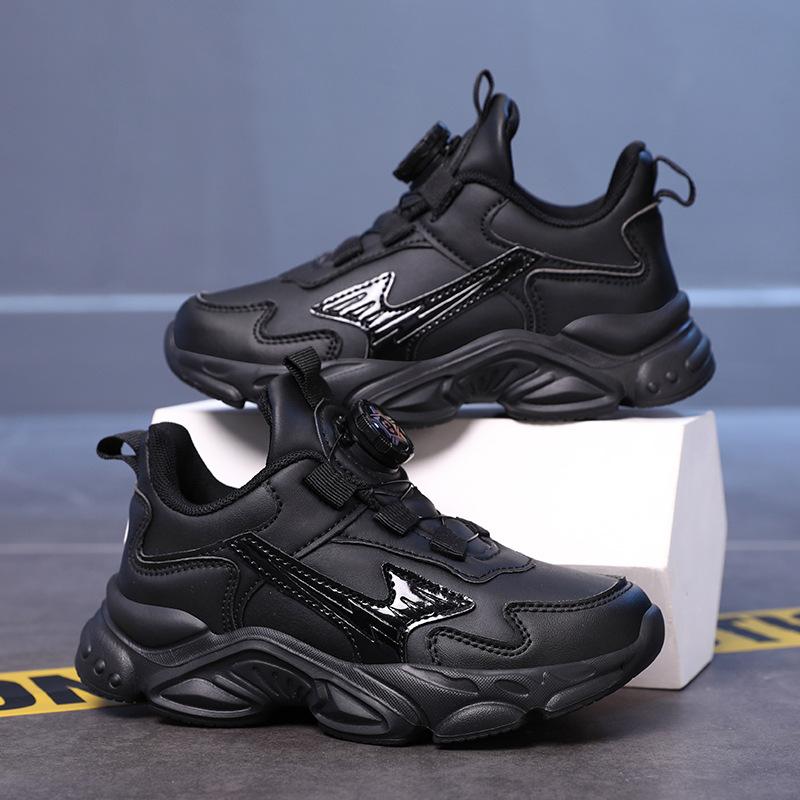 Children's White Sneakers Mesh Leather Autumn and Winter Boys' White Shoes Girls' White Shoes Running Middle and Older Children's Casual Shoes