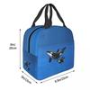Parent-Child Orca In Bule Background Insulated Lunch Bag for Women Kids Portable Food Boxes Thermal Lunch Box Tote