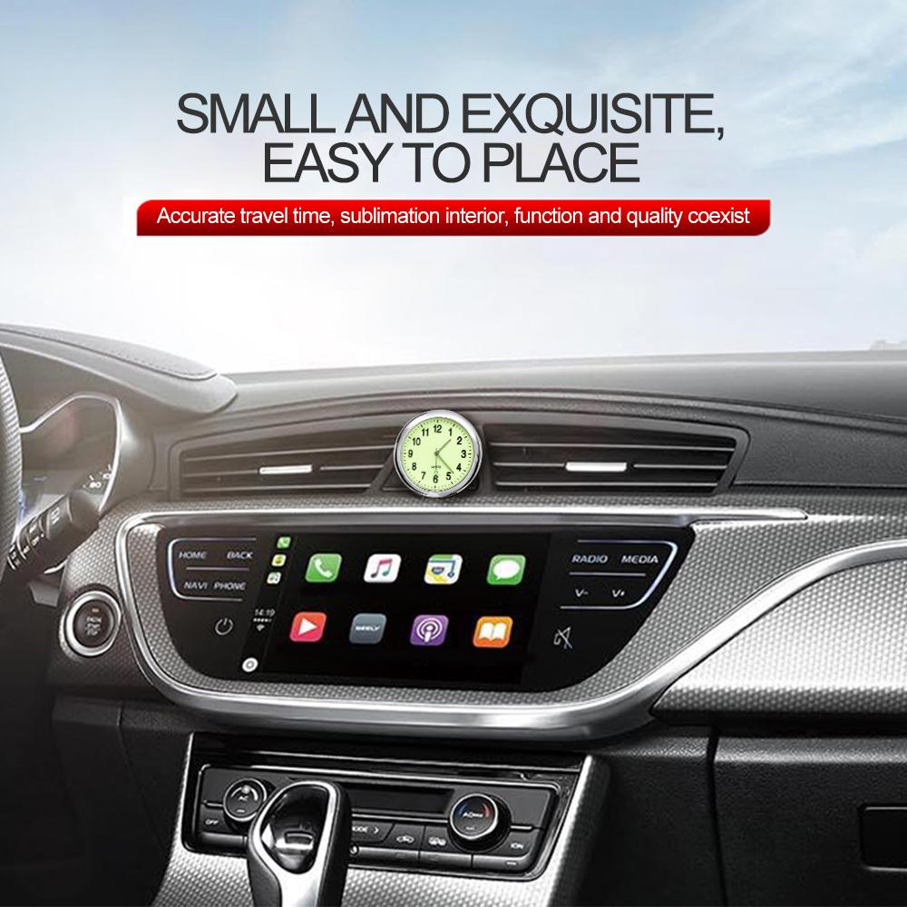 Универсальные светящиеся мини-часы для автомобиля и дома | Кварцевые часы с креплением на вентиляционную решетку или на самоклеящийся корпус