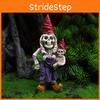Resin Halloween Dwarf Human Skeleton Figurine For Micro Scene Home Office Decor