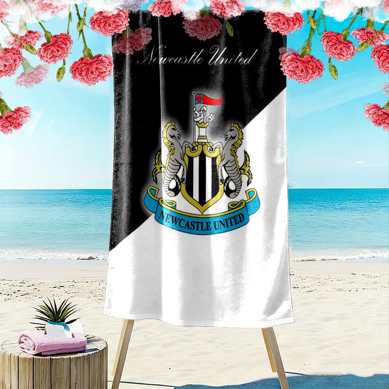 Newcastle United Logo Print Beach Towel, Large Soft Quick Dry Towel for Beach Camping Swimming