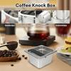 Coffee Knock Box Stainless Steel Espresso Knock Pot for Espresso Coffee Grounds Anti-slip Espresso Dump Bin Grind Waste Bin