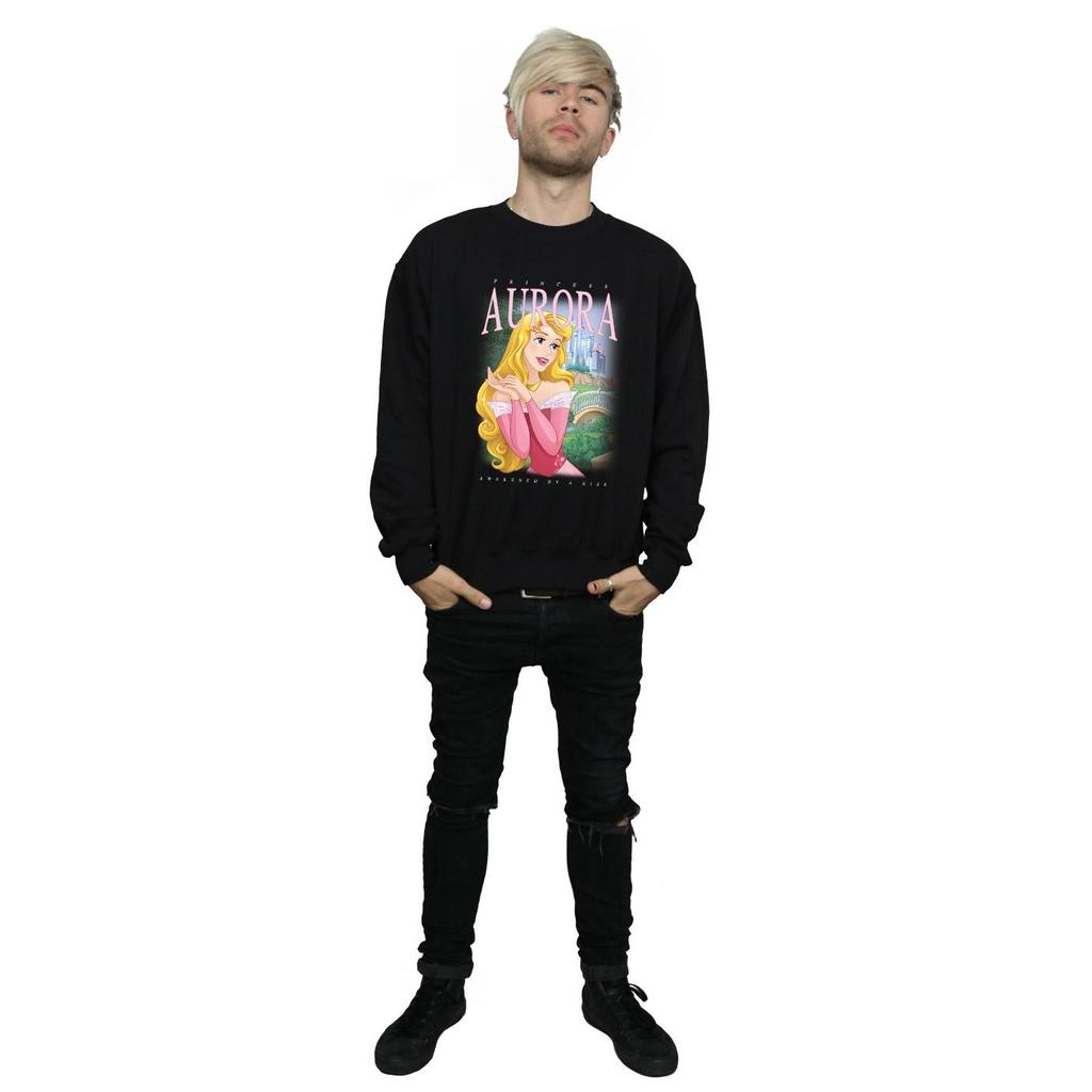 Disney Mens Sleeping Beauty Aurora Montage Sweatshirt