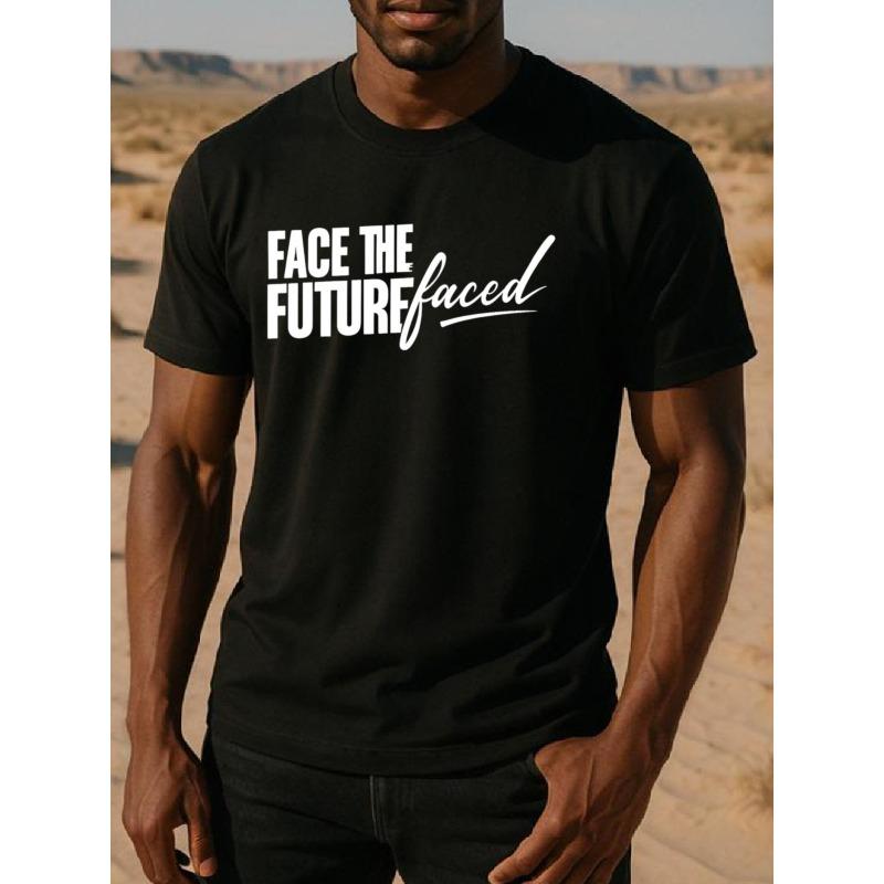 Европейские размеры FACE THE FUTURE faced Мужская рубашка с принтом, короткий рукав | Средняя эластичность, Модный стиль, Дышащая ткань, Повседневная и спортивная