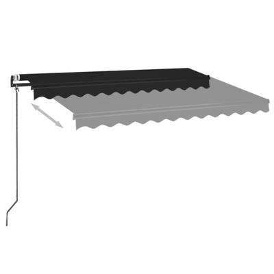 Automatic Awning with LED Lights & Wind Sensor 350 X 250 Cm Anthracite
