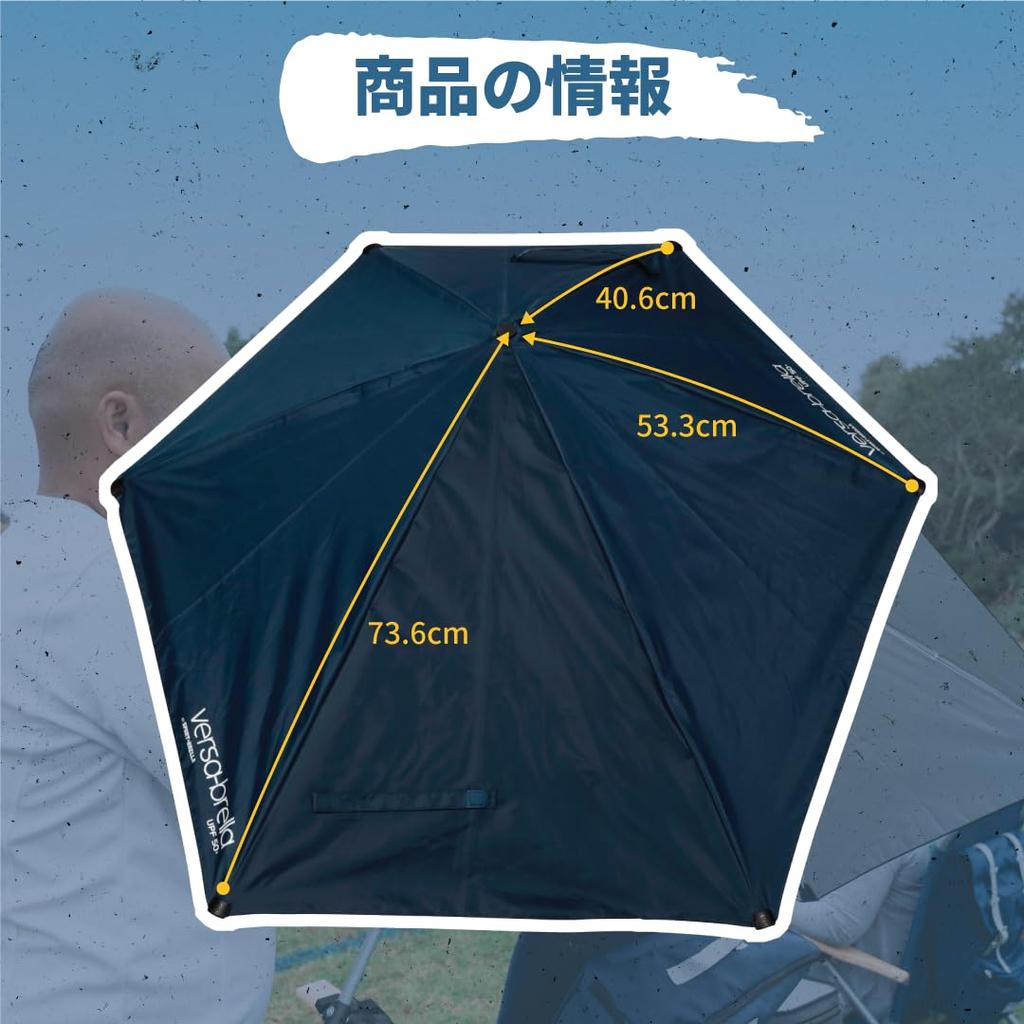 Parasol Parasol Folding UV Protection Outdoor Golf Midnight Blue 97cm X 99cm Japanese Import Sport-Brella Versa-Brella One-Touch [Regular Product]