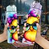 1PC Nerdy Glasses Owl Bird 750ml Color Plastic Sports Water Bottle Leakproof Flip Straw Lid Suitable for Sports Office Home Use