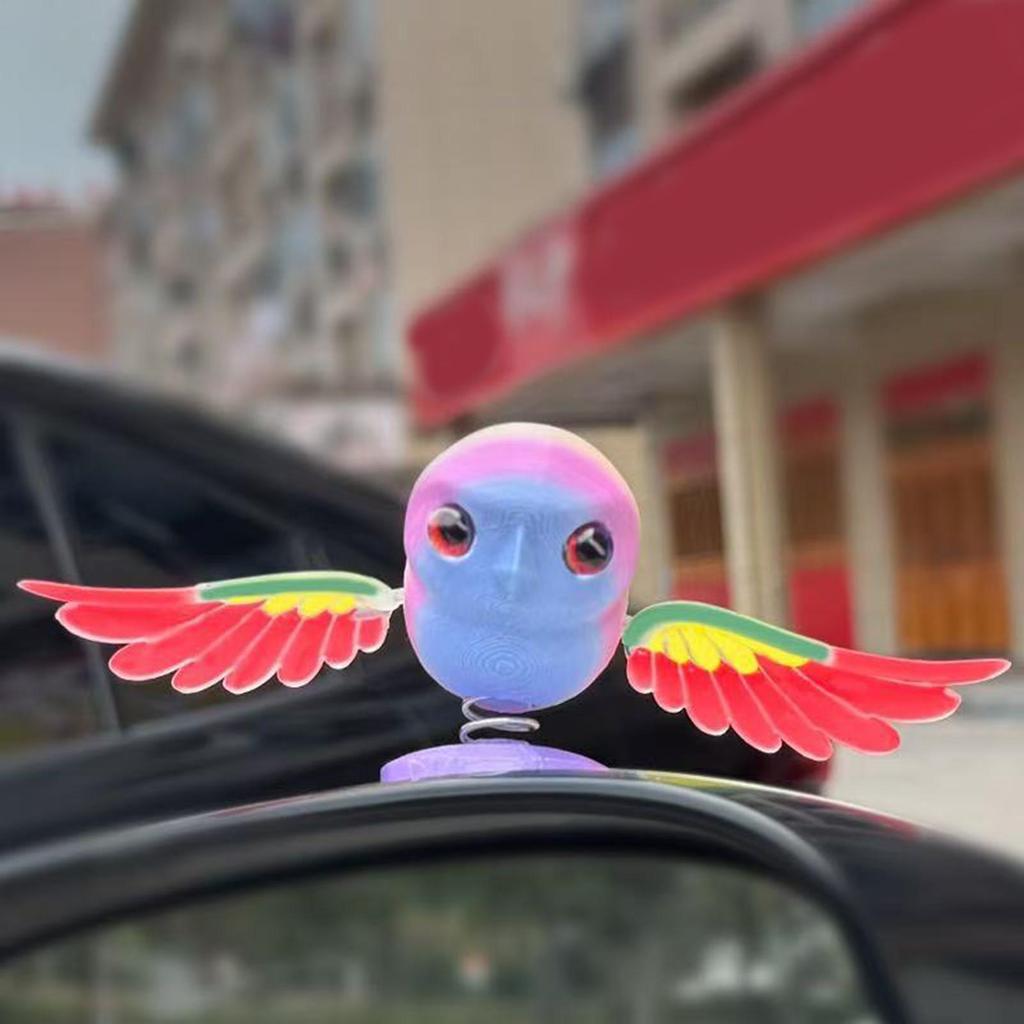 Летающая птица Напольное украшение для автомобиля 3D-печать Автомобильный декор Птица с машущими крыльями, приводимая в движение ветром Декор для велосипеда Для владельцев автомобилей Водителей Женщин Мужчин