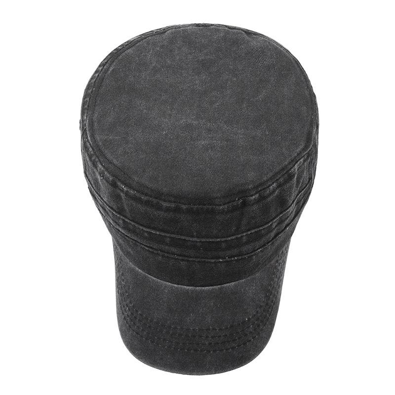 Шляпа с плоским верхом, мужская военная шляпа, выстиранная старая мужская шляпа, повседневная ретро-кепка, модная уличная шляпа от солнца