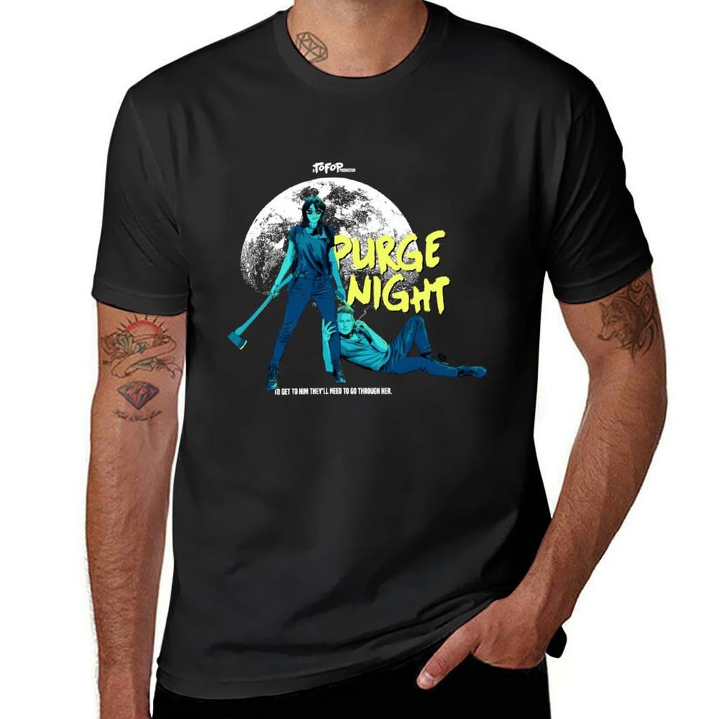 TOFOP Purge Night Tshirt kawaii clothes customizeds anime boys animal print mens graphic tshirts hip hop