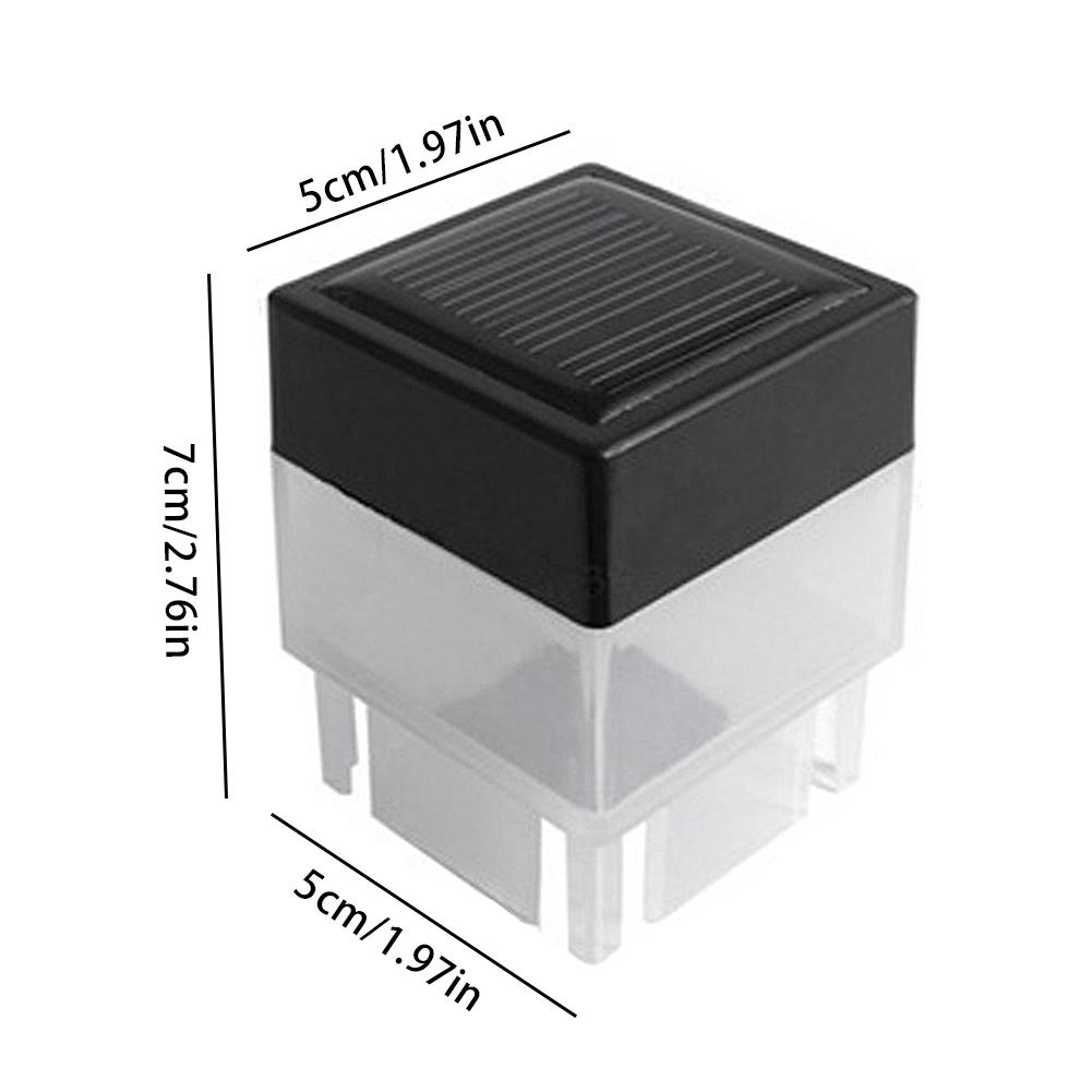 Solar Post Light Modern Fence Deck Lamp Auto On/Off Square Column Fixture Mailbox Lantern for Outside Garden Patio