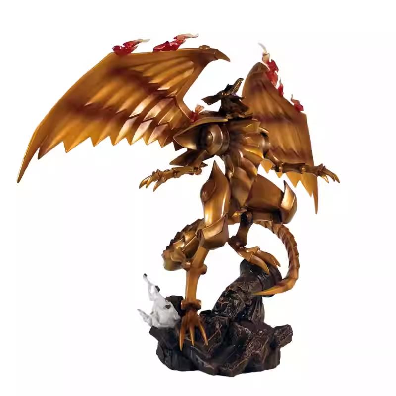 Yu-Gi-Oh Аниме Монстры Дуэлей Настольное Украшение Статуэтка Крылатый Дракон Три Иллюзорных Бога Коллекционная Фигурка Они Модель Подарок Подвижная Артикулированная Масштаб