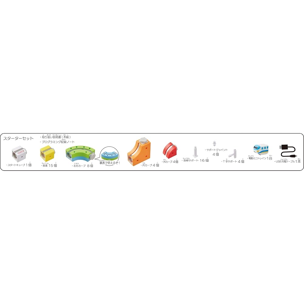 SunSmile Набор для начинающих «Рельсовый куб» с 3 цветными рельсами и 10 аксессуарами, конструктор