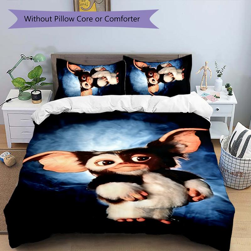 Gremlins 3pcs Bedding Set Duvet Cover Closure Includes 1 Duvet Cover & 2 Pillowcases for All Seasons Bedroom Home Dorm Decor