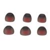 6pcs Silicone Eartips Gray Red Noise Reduction Comfortable Replacement Earplugs for Philips for