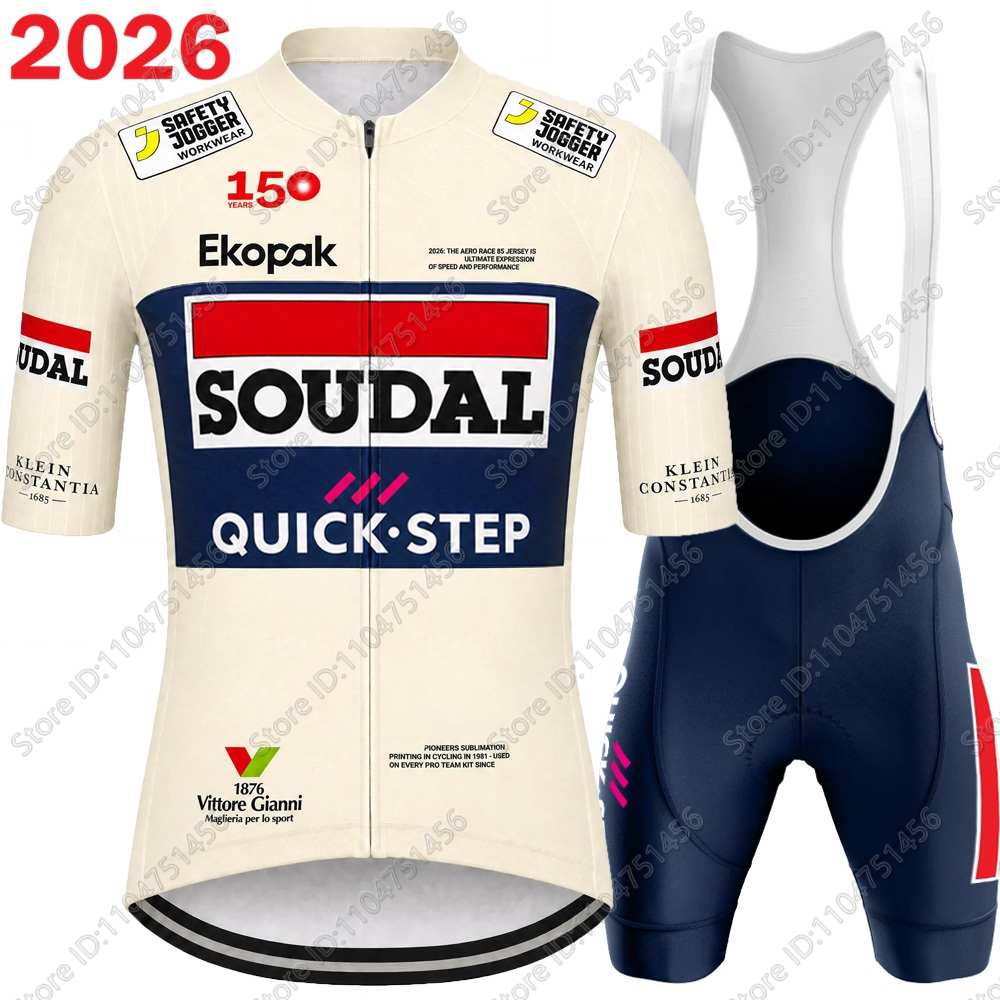 Команда Soudal-Quick-Step Комплект велосипедной формы Тур Италии Велосипедная одежда Мужская Рубашка для шоссейного велосипеда Костюм Велосипедные шорты с лямками Одежда для МТБ