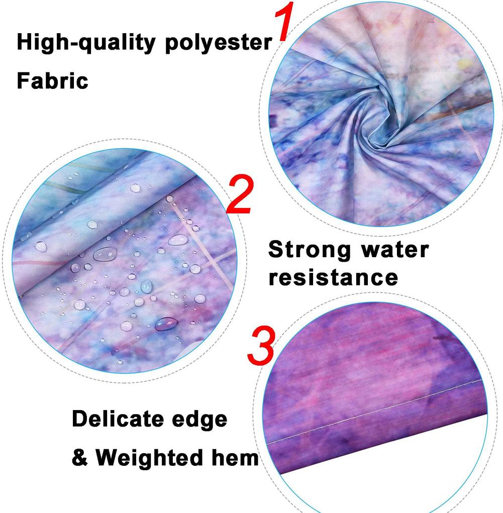 3D Flower Dolphin Bohemian Geometric Print Shower Curtain with Roller Hooks Modern Decorative Elegant Bathroom Curtains 180x180cm