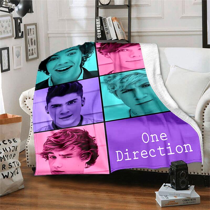 1pc Blanket One Direction Print Design, Lightweight Blanket for Sofa, Bed- Soft &Warm, Gift for All Seasons like Christmas, Halloween