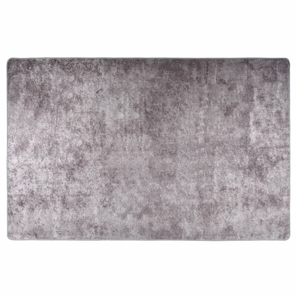 Washable Rug 80 x 150 cm Gray