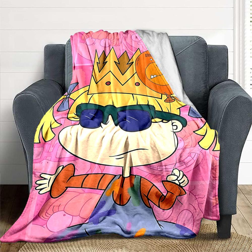 1 шт. Фланелевое одеяло Rugrats, Мягкое, приятное для кожи, с цифровой печатью, Различные размеры в наличии для семьи, друзей, на день рождения