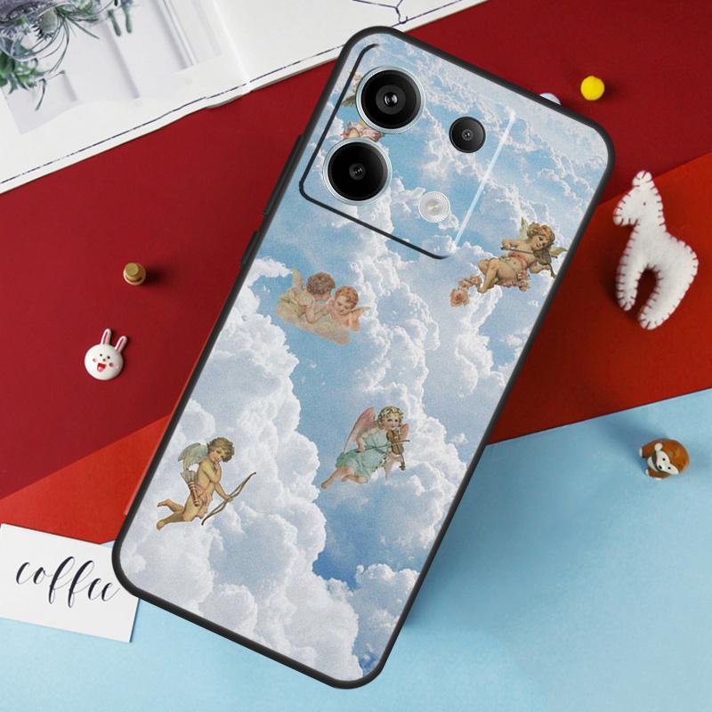 Чехол с принтом мультяшного ангела и младенца для Xiaomi Redmi 13C 12C 10C 9C 10A Redmi Note 11 9 10 12 13 Pro 9S 10S 11S 12S