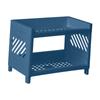 2 Tier Desktop Shelf Plastic Desktop Storage Organizer Rack for Bedroom Dorm Office Navy Blue
