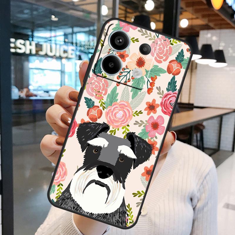 Schnauzer Puppy Dog Art Case For Xiaomi Redmi Note 14 Pro 10 11 12 13 15 Pro Plus Redmi 15C 14C 10C 12C 13C 15 Cover